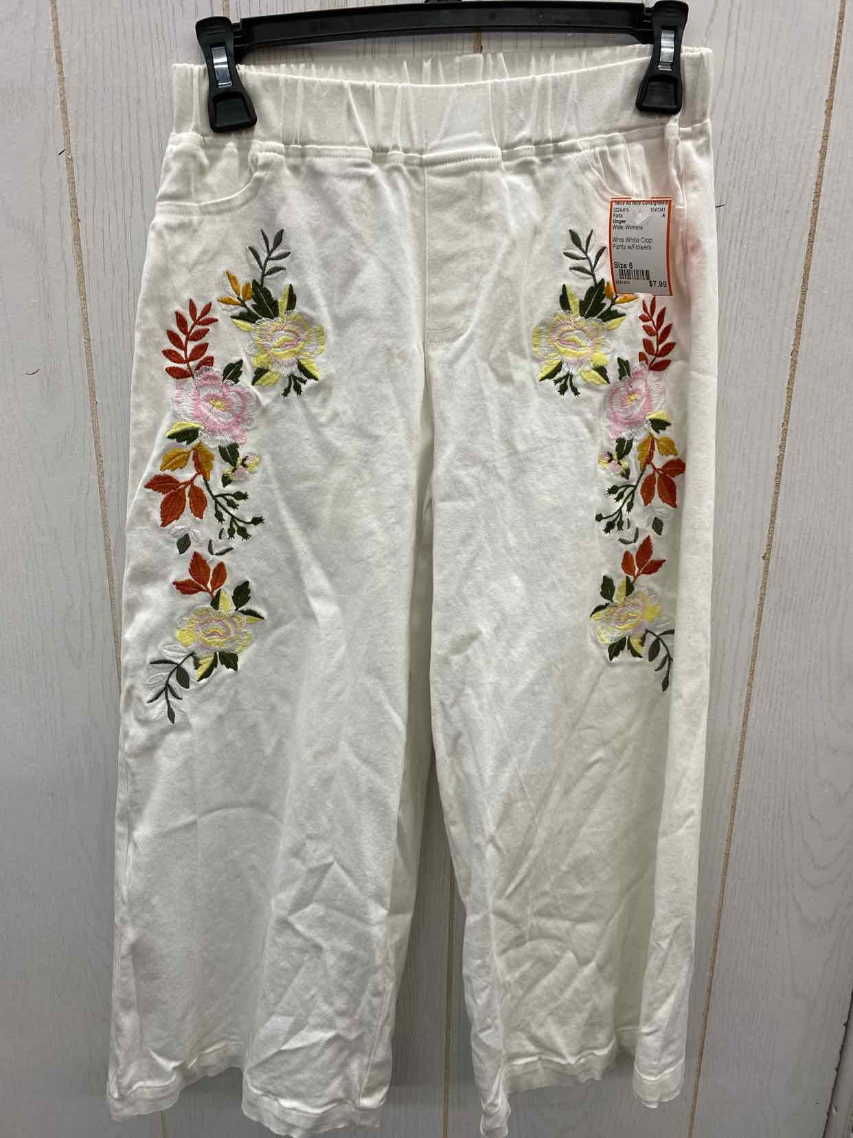 Umgee White Womens Size 6 Pants