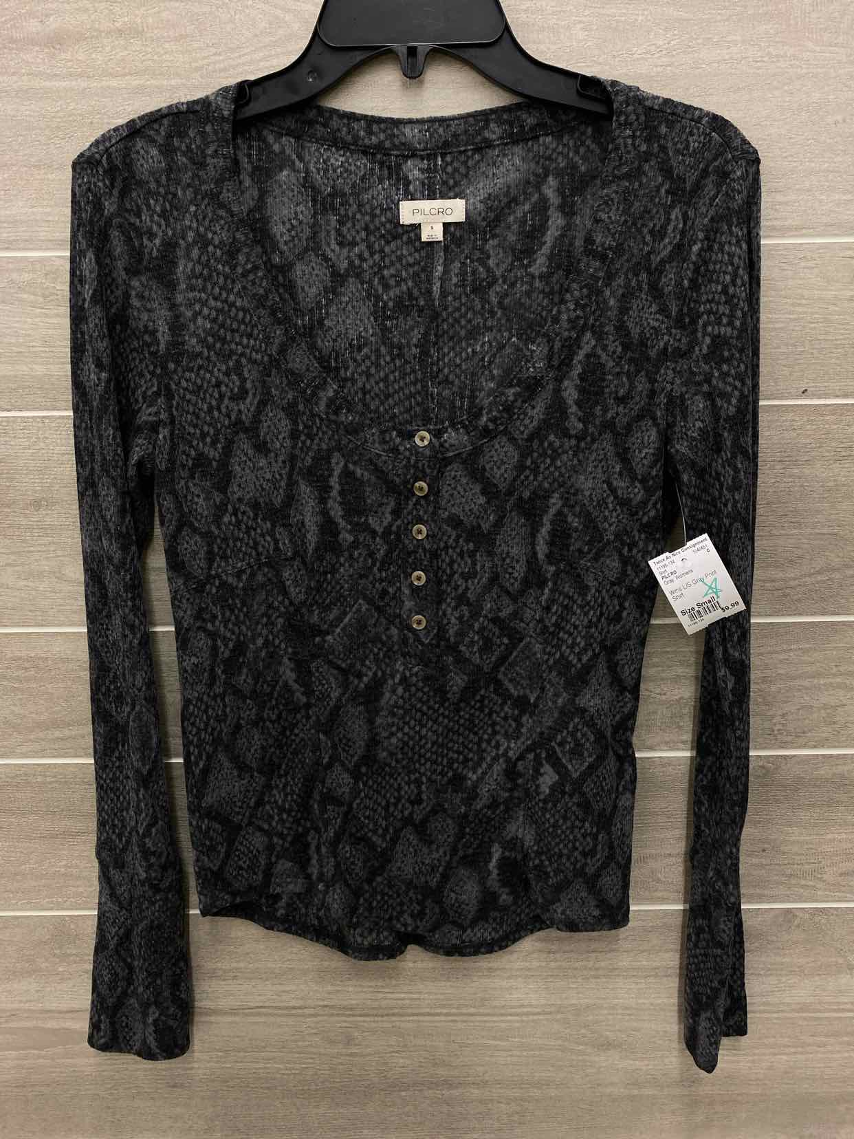 PILCRO Gray Womens Size Small Shirt