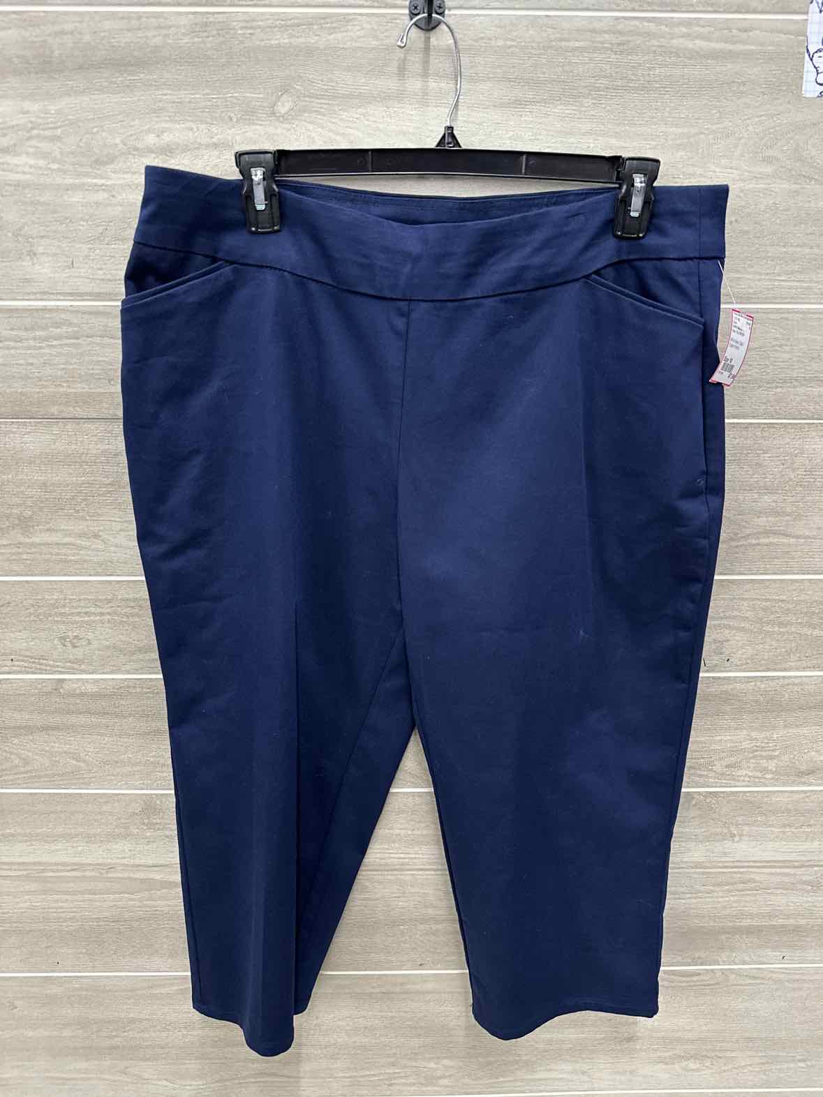 Croft & Barrow Size 18 Navy Plus Pants