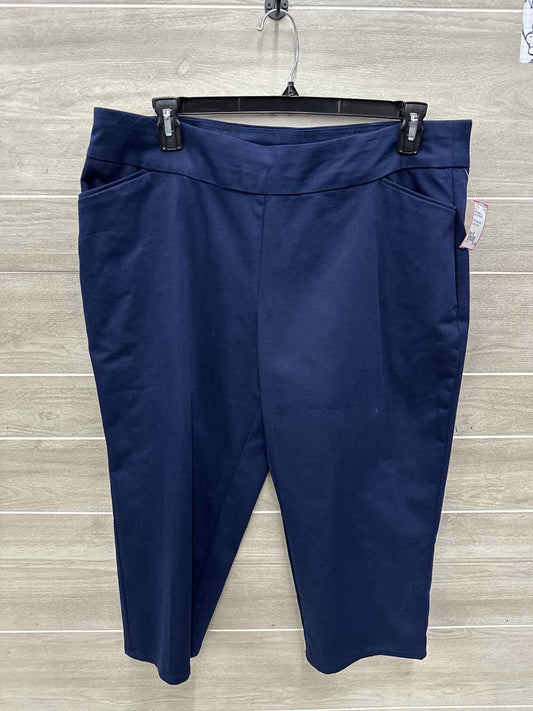 Croft & Barrow Size 18 Navy Plus Pants
