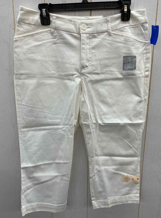 SJB White Womens Size 10 Pants