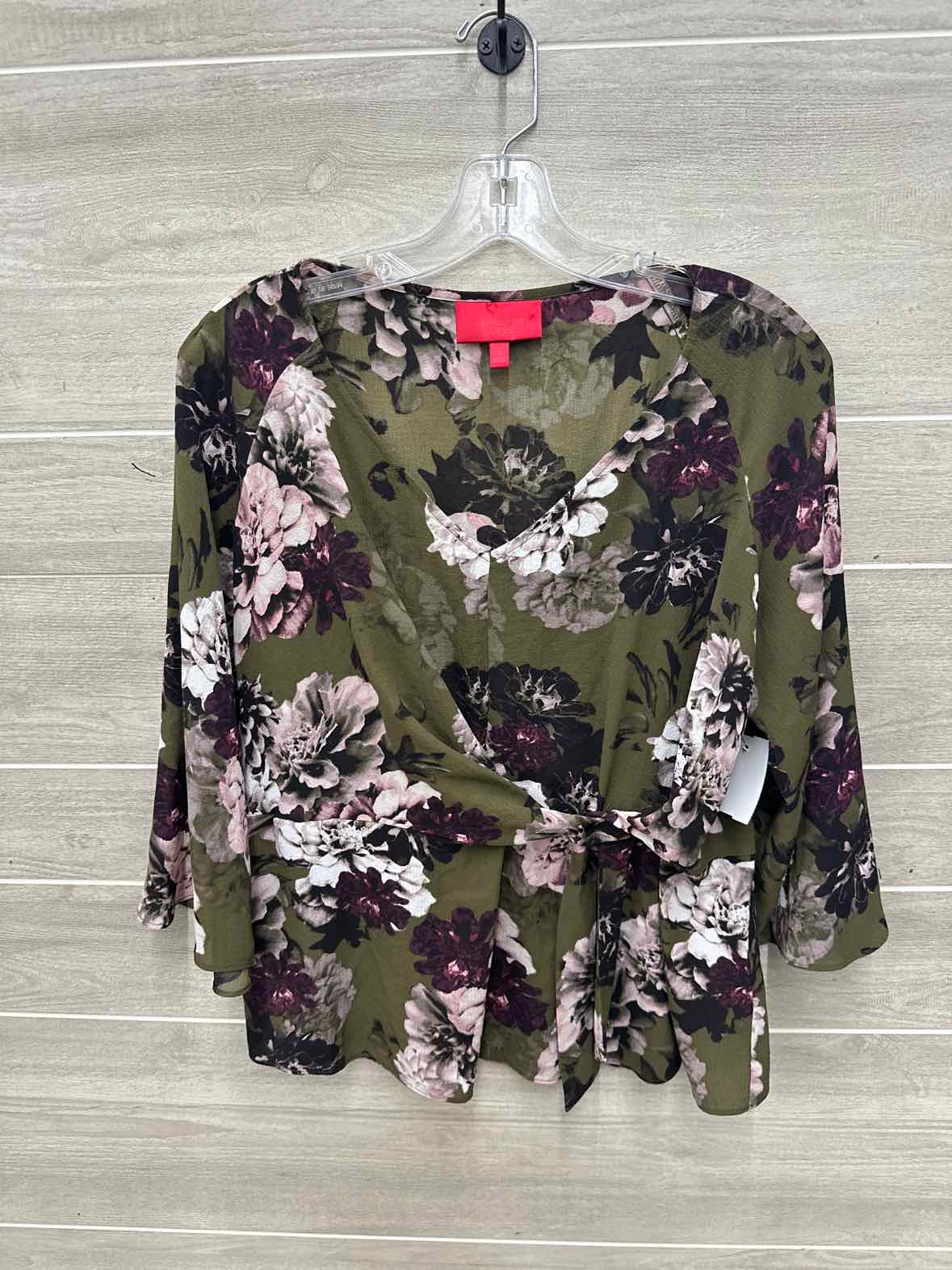 J Lopez Size M Olive Womens Shirt