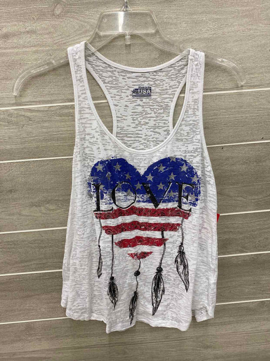 White Junior Size M Tank Top