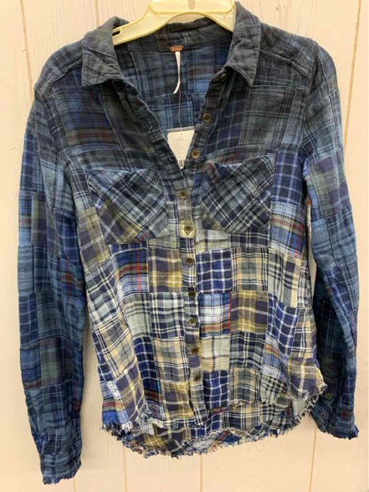 Free People Blue Womens Size XS/S Shirt