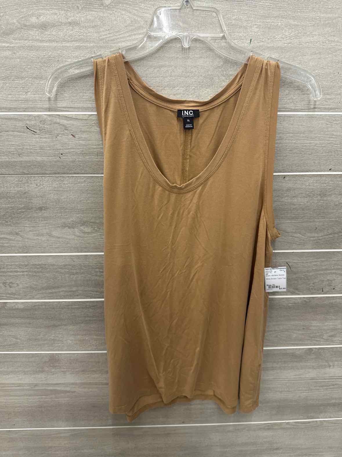 INC Size XL Brown Womens Tank Top