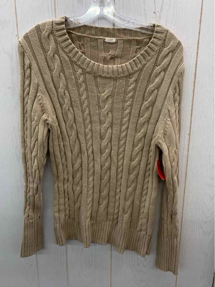 J Crew Tan Womens Size L Sweater