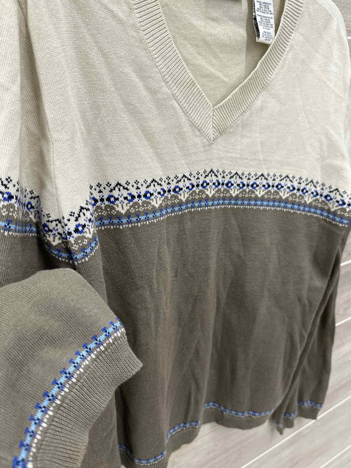 Faded Glory Size L Tan Womens Sweater