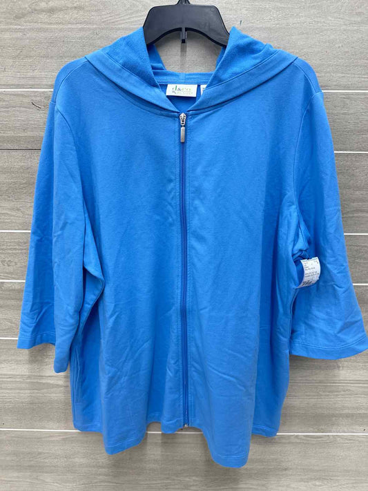 D & Co Size 2X Blue Plus Shirt