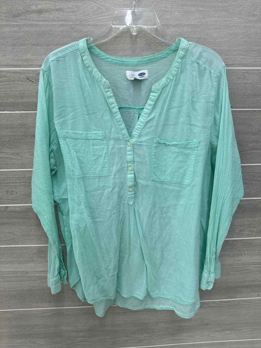 Old Navy Green Womens Women Size 18 Shirt