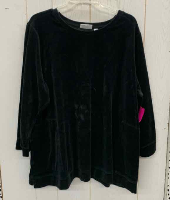 D & Co Black Womens Size 2X/P Shirt