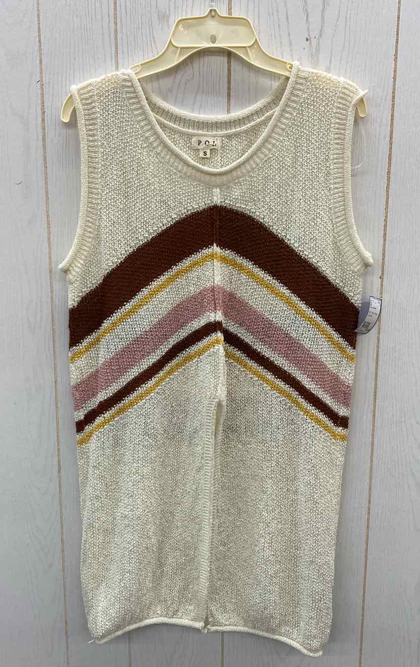 POL Cream Womens Size Small Vest