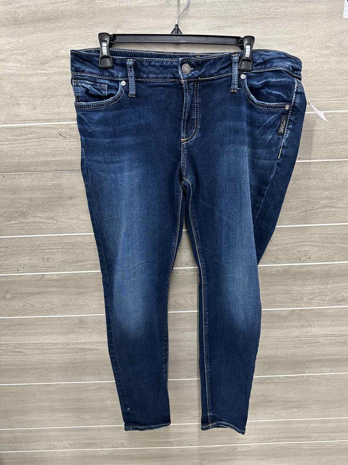 Silver Size 10 Blue Womens Jeans