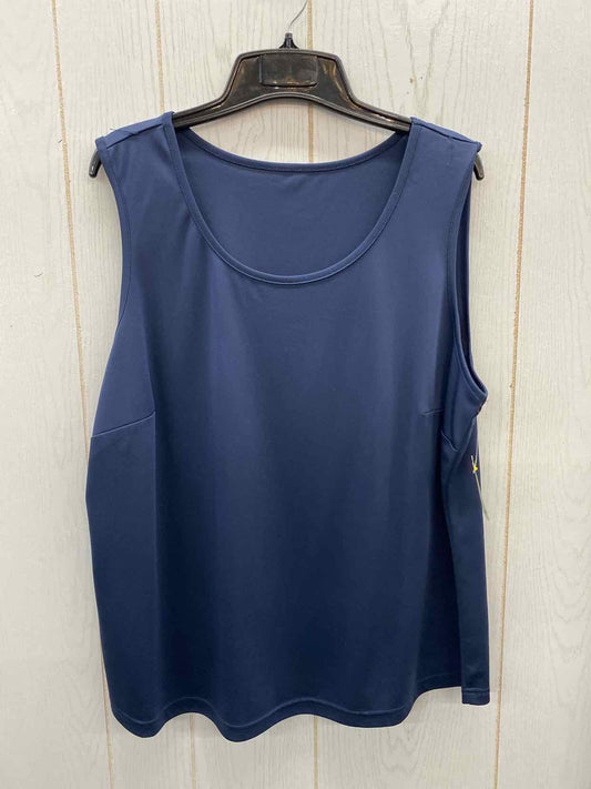 Blue Womens Size 2X Tank Top