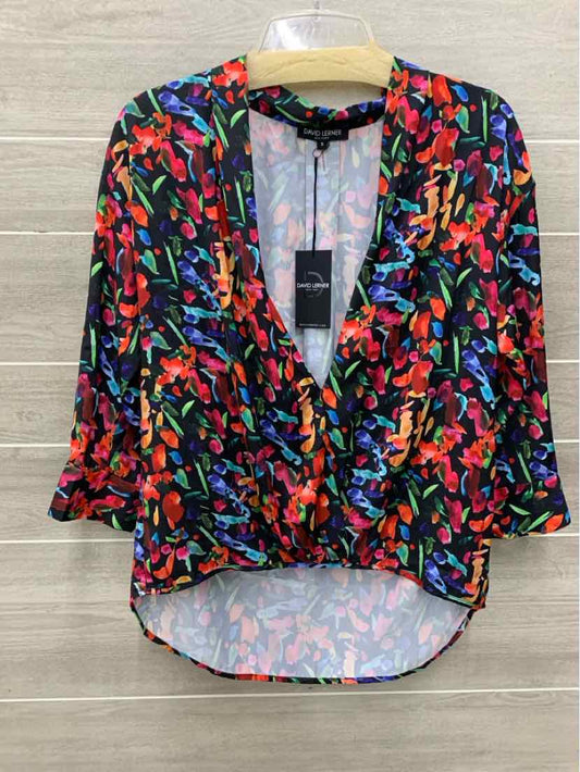David Lerner Black Womens Size Small Shirt