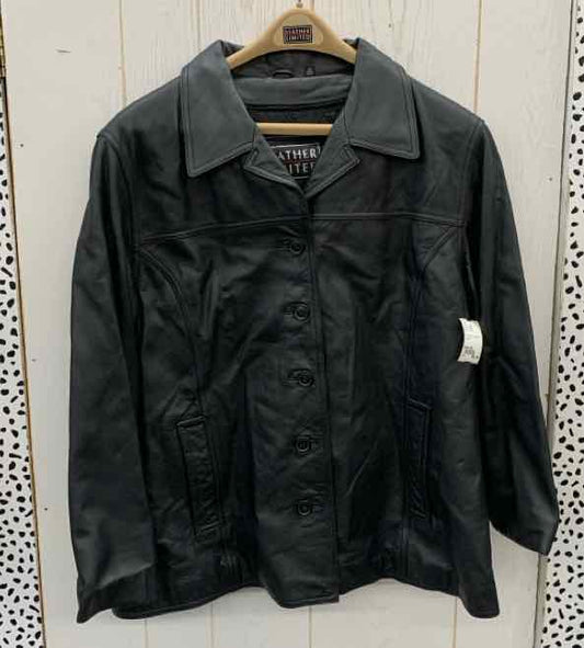 Leather Limited Black Womens Size XXL Jacket (Outdoor)