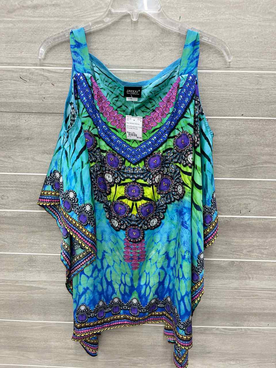 Size L/XL Blue Womens Shirt
