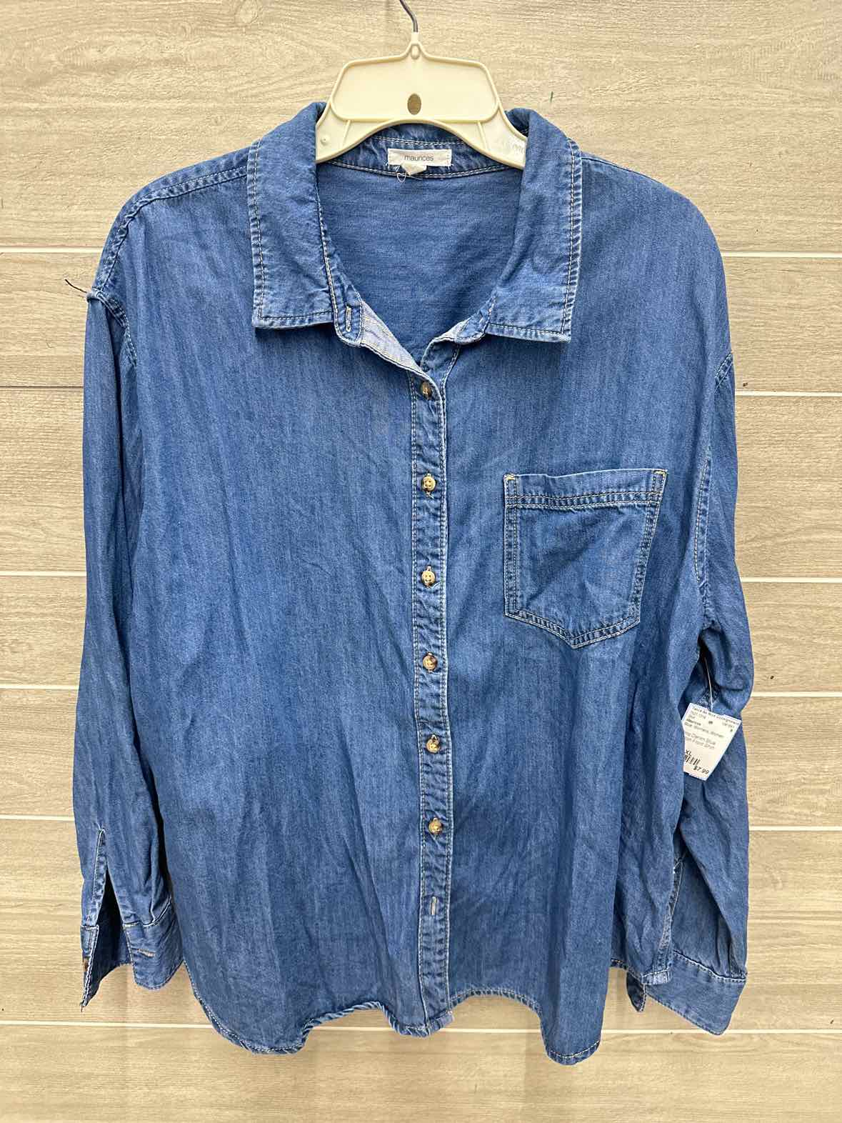 Maurices Size XL Blue Womens Shirt