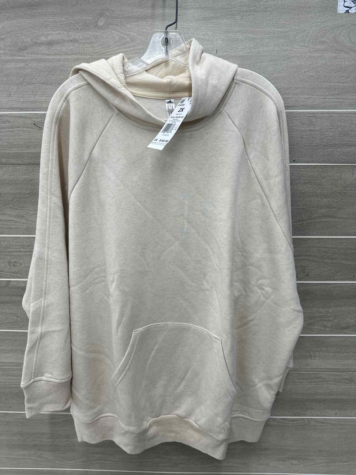 Adidas Size 2X Cream Plus Sweatshirt