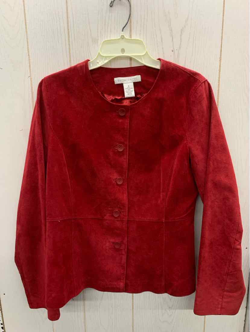 Pursuits Red Womens Size 12 Blazer