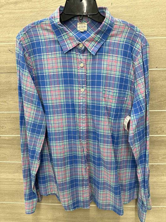 J Crew Size 16/18 Blue Womens Shirt