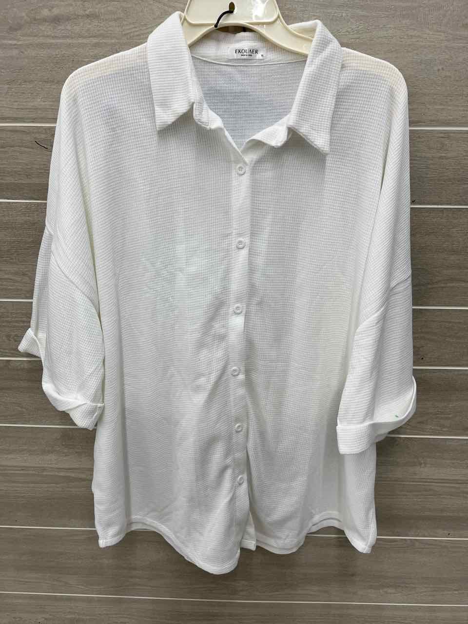 White Womens Women Size XL Short Set