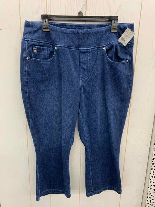 belle by Kim Gravel Blue Womens Size 16 Jeans