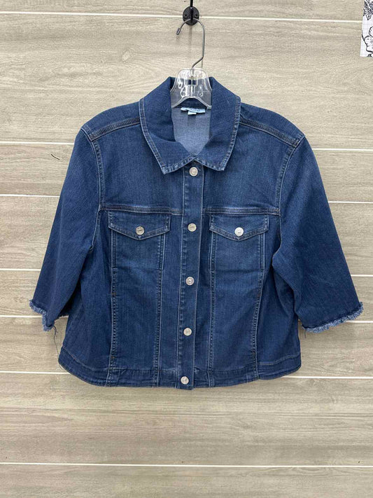 Chico's Blue Womens Women Size L Blazer