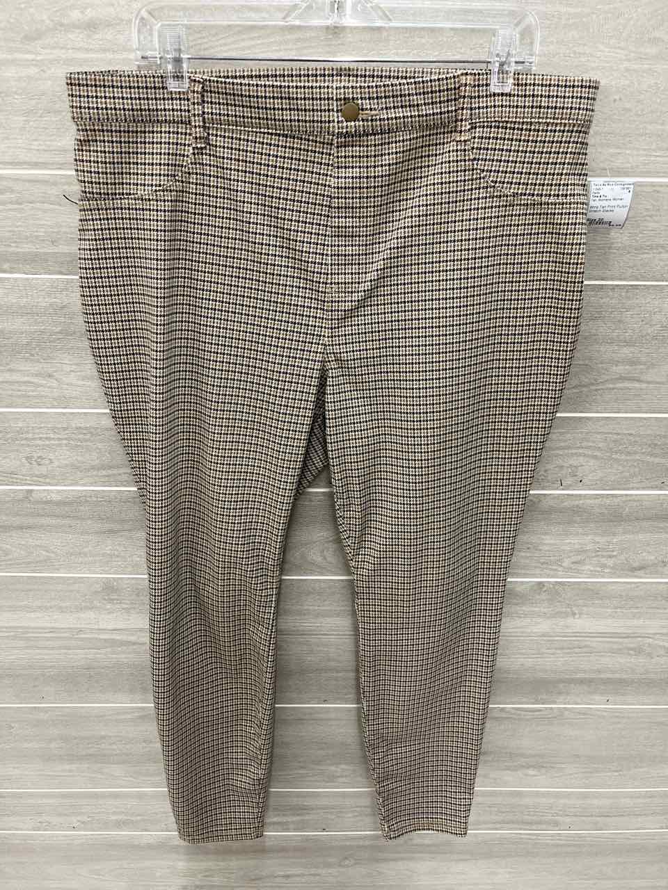 Time & Tru Tan Womens Women Size 20 Pants