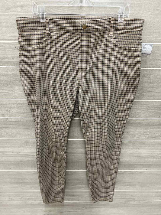 Time & Tru Tan Womens Women Size 20 Pants