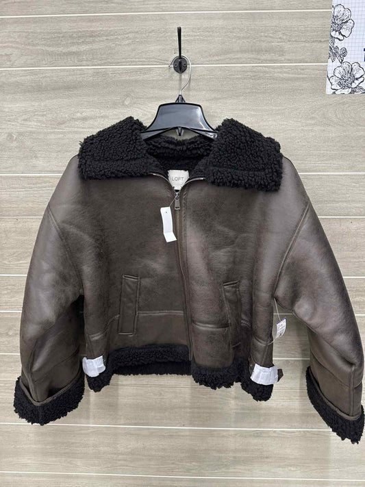 LOFT Size L Brown Womens Jacket (Outdoor)