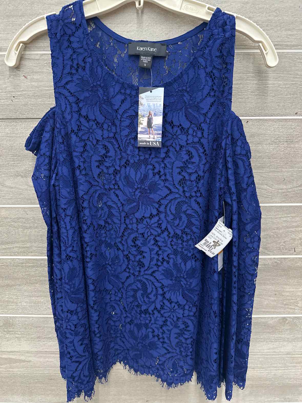 Karen Kane Size S Blue Womens Shirt
