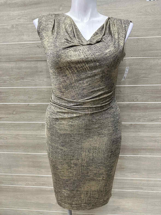 Vince Camuto Size 10 Gold Womens Dress