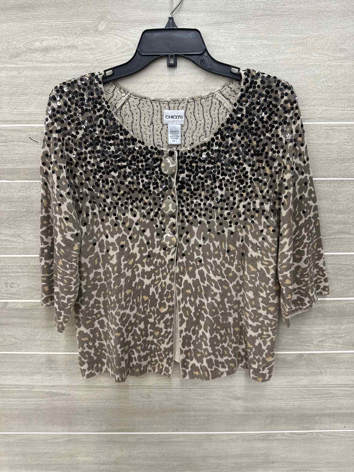 Chico's Brown Womens Women Size M Sweater