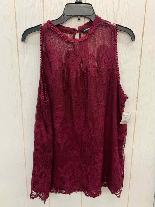 Sharagano Burgundy Womens Size XL Tank Top