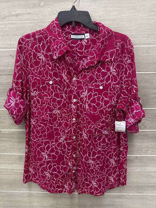 Croft & Barrow Size L Pink Womens Shirt