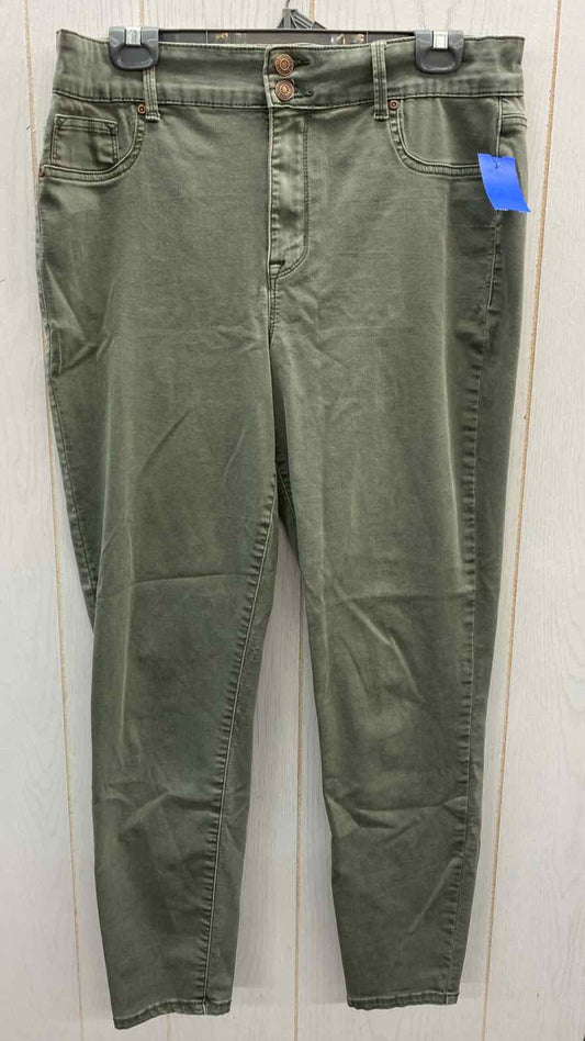 Maurices Olive Womens Size 14 Pants