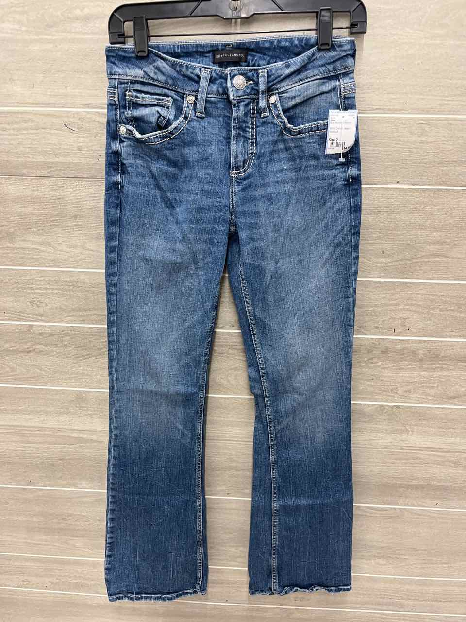 Silver Size 2 Blue Womens Jeans
