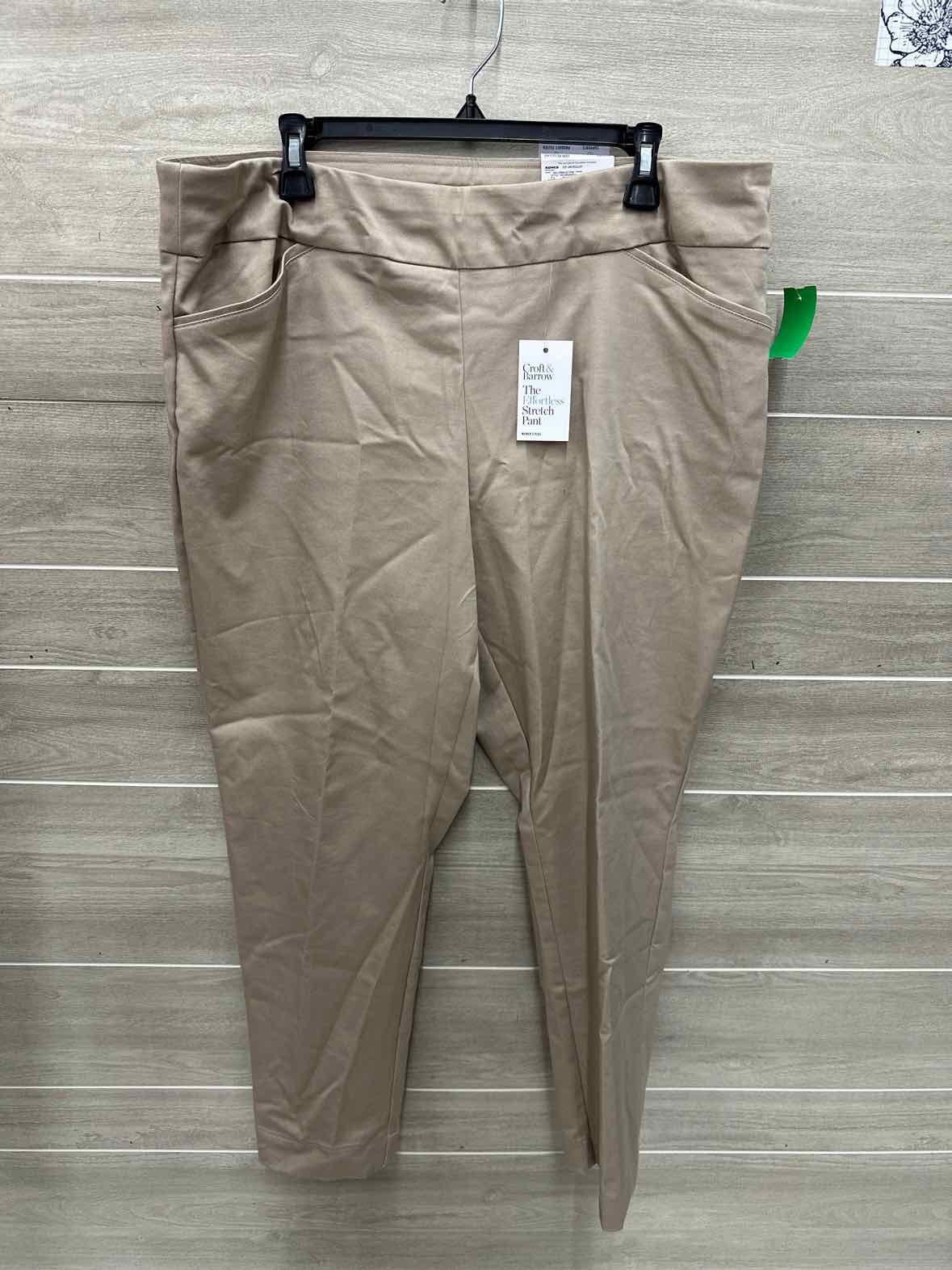Croft & Barrow Size 18W Tan Plus Pants