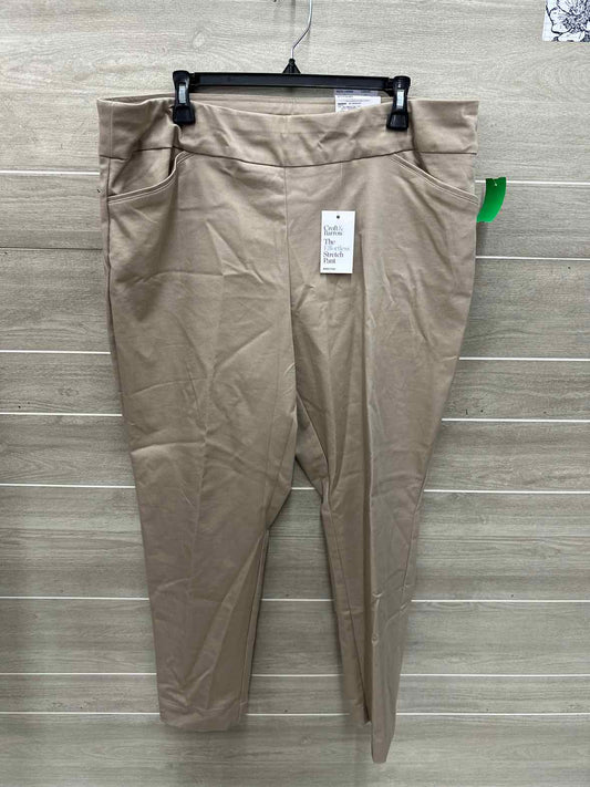 Croft & Barrow Size 18W Tan Plus Pants