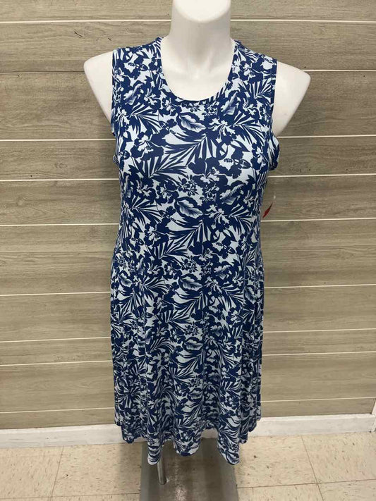 Style & Co Size 14 Blue Womens Dress