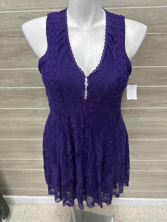 Free People Size 10/12 Purple Womens Dress