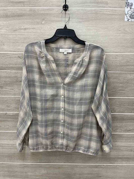 LOFT Taupe Womens Women Size Small Shirt