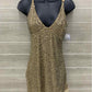 Free People Gold Womens Size Small Dress