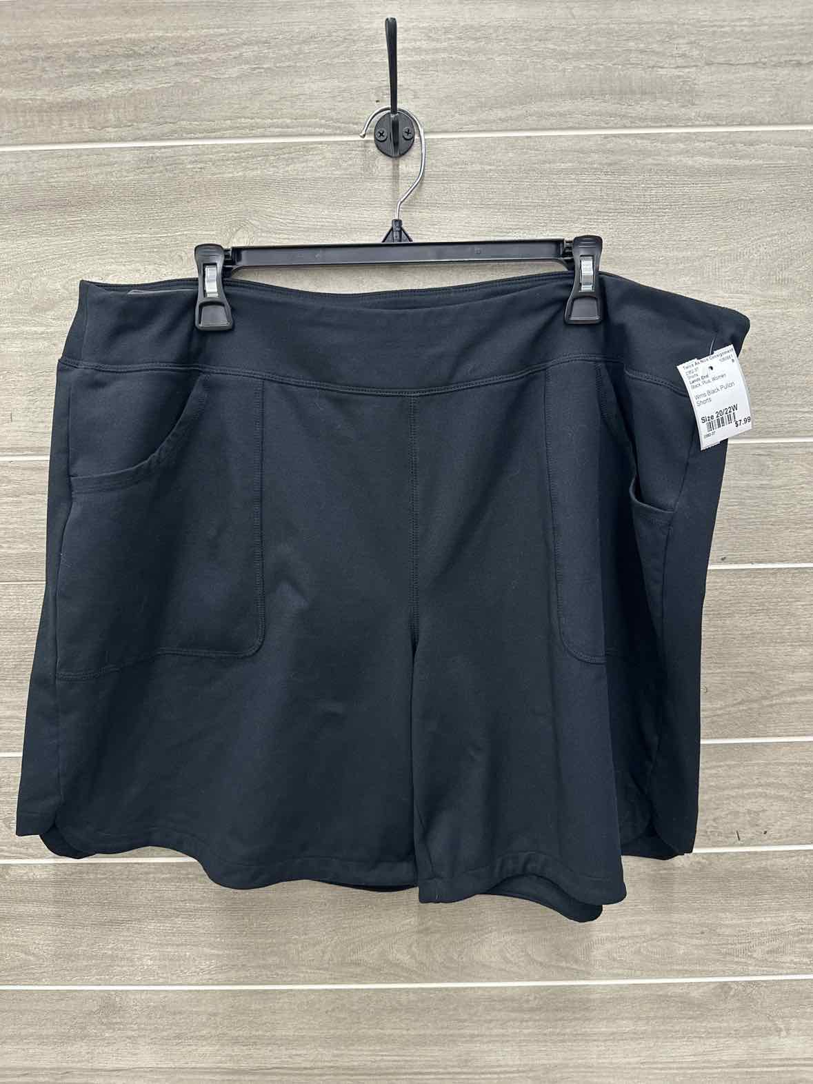 Lands End Size 20/22W Black Plus Shorts