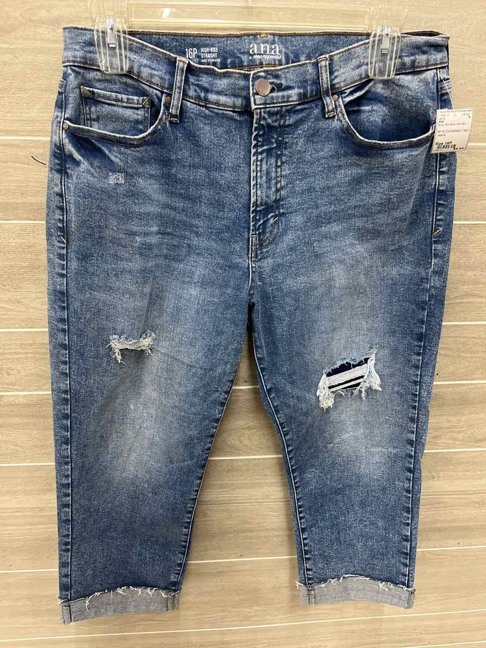 ANA Blue Womens Women Size 16P Jeans
