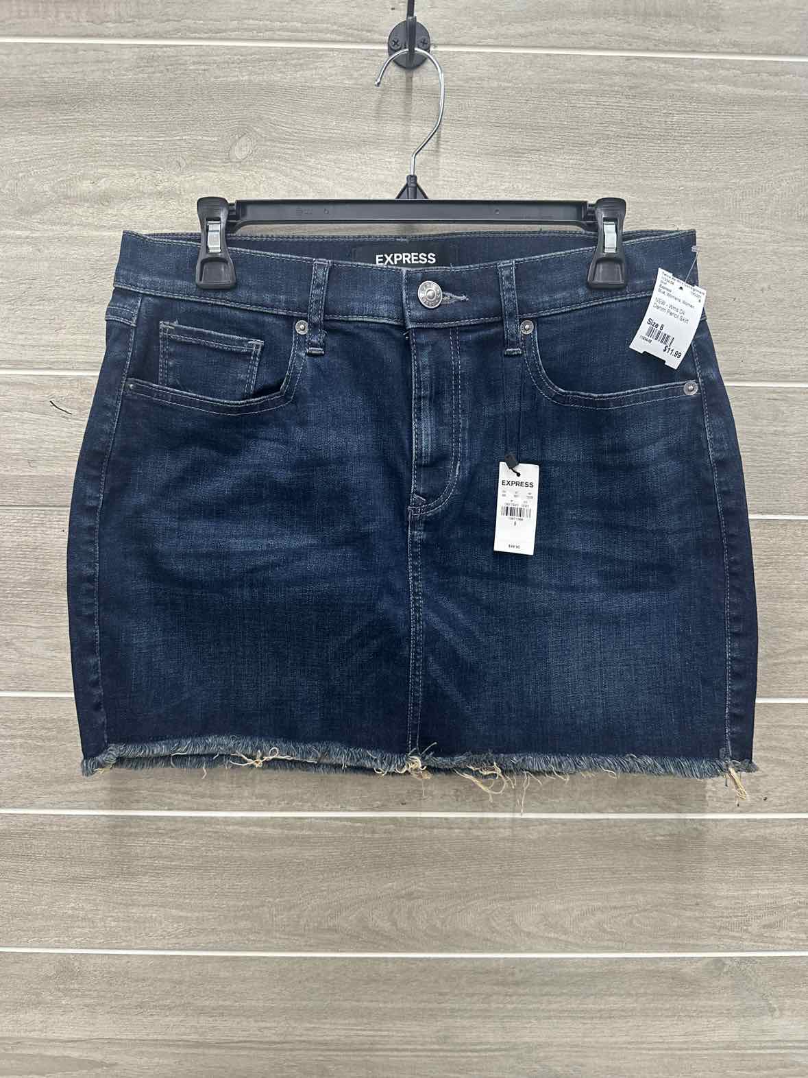 Express Size 8 Blue Womens Skirt
