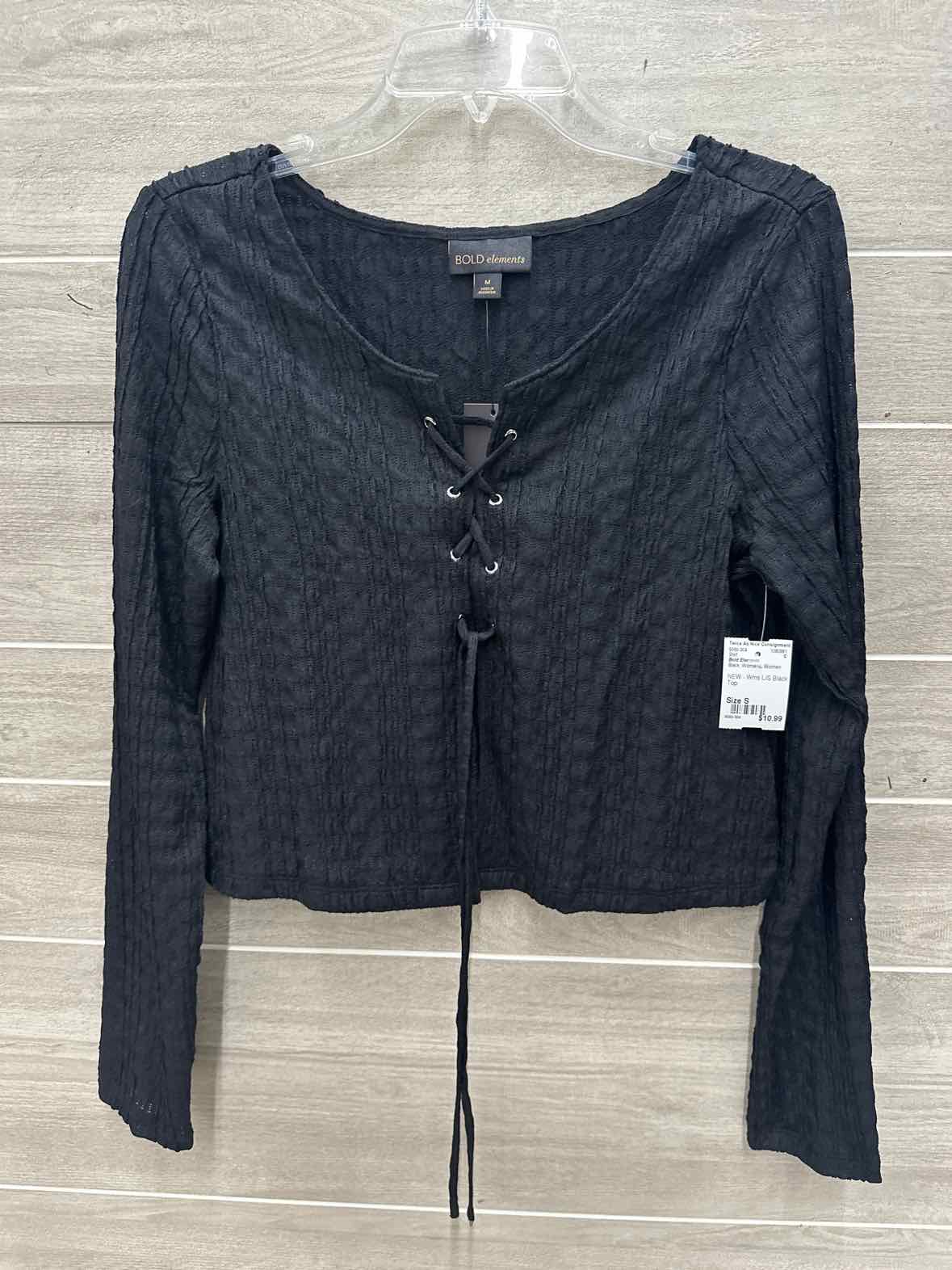 Bold Elements Size S Black Womens Shirt