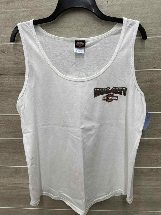 Harley Davidson Size XL White Womens Tank Top
