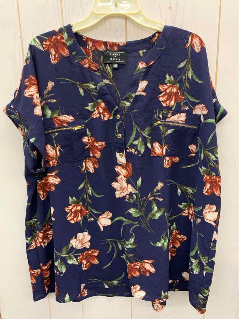 Blue Womens Size 3X Shirt