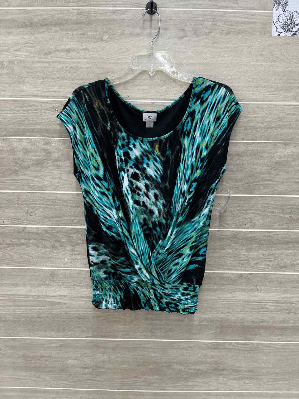 Worthington Teal Womens Women Size Small Shirt